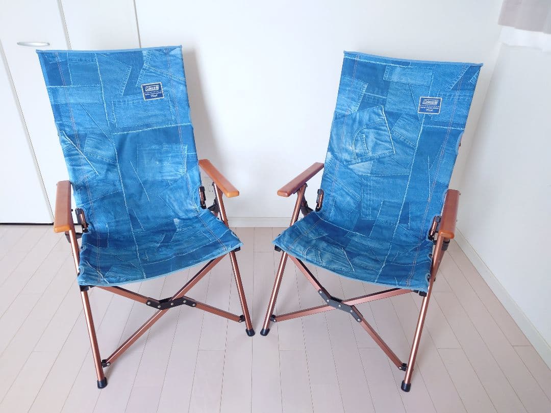 Coleman レイチェア インディゴレーベル デニム 2脚