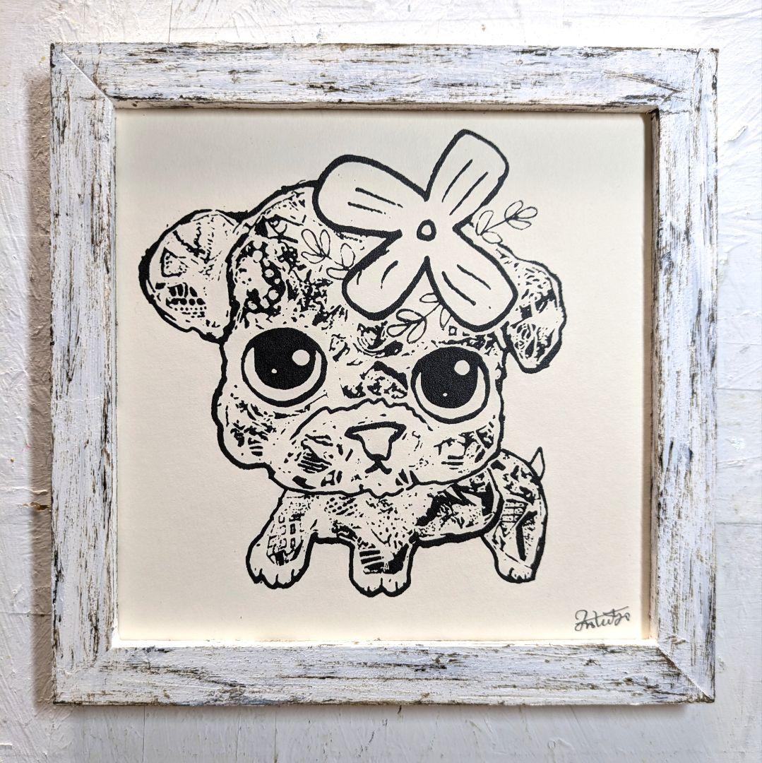 専用ページ！　銅賞✨　モノクロ作品　title「ワンコちゃん1」