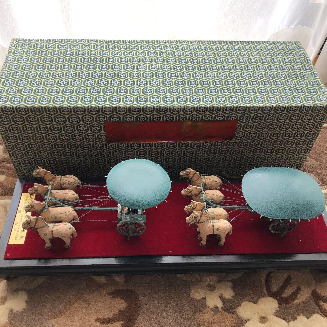 兵馬俑の銅車馬.1号車.2号車のレプリカと書籍