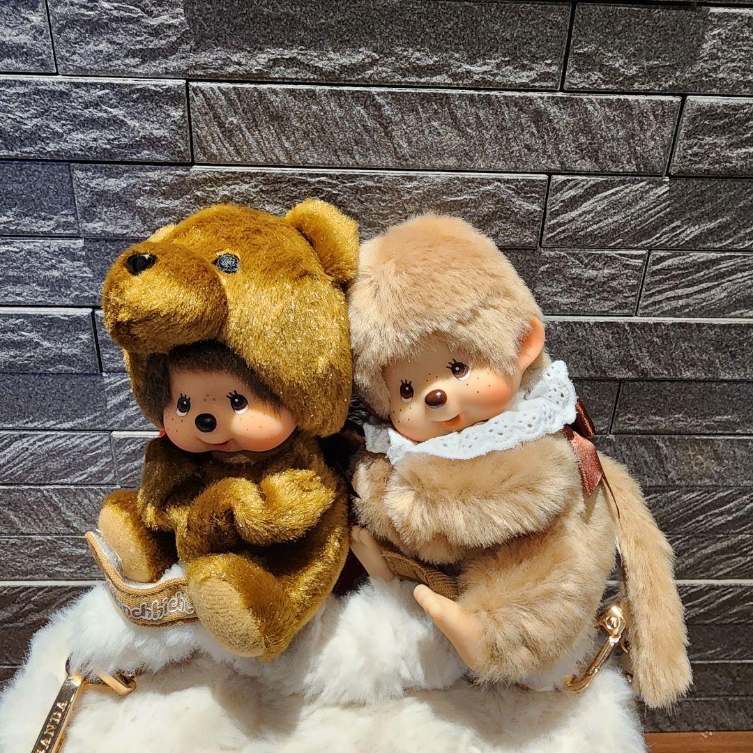 モンチッチグローブホルダーバッグチャームキーチェーンスウィートブラウンクマ2点