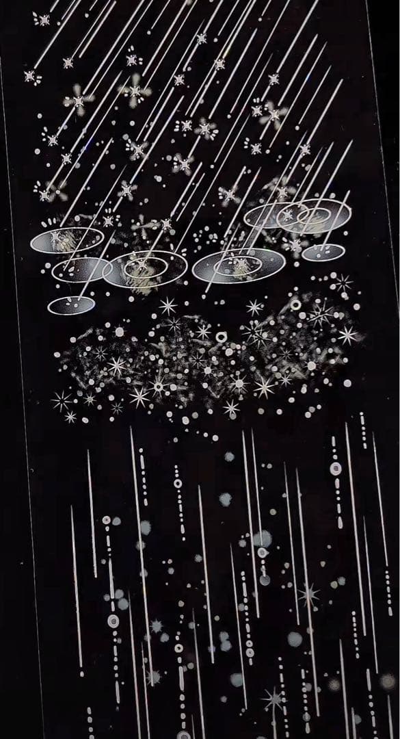 【9063】海外　マステ　3/5/巻　貝殻光マスキングテープ　雨　水滴　さざなみ