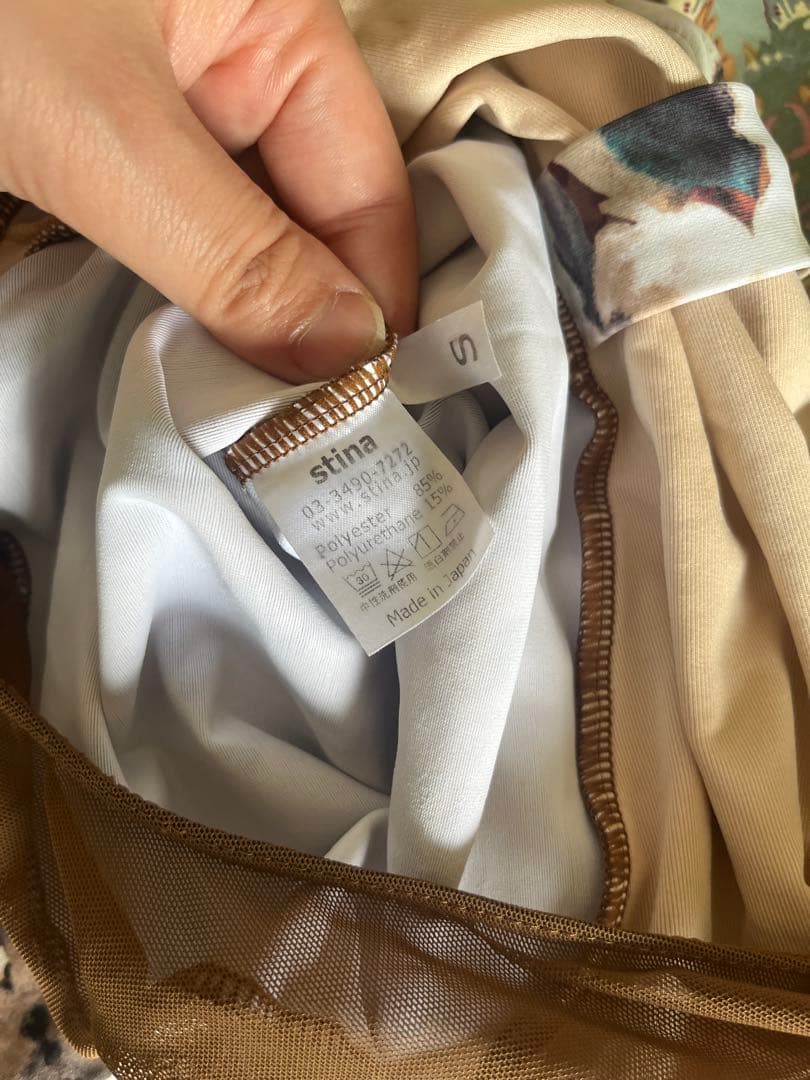 stina フラワープリント レオタード Sサイズ