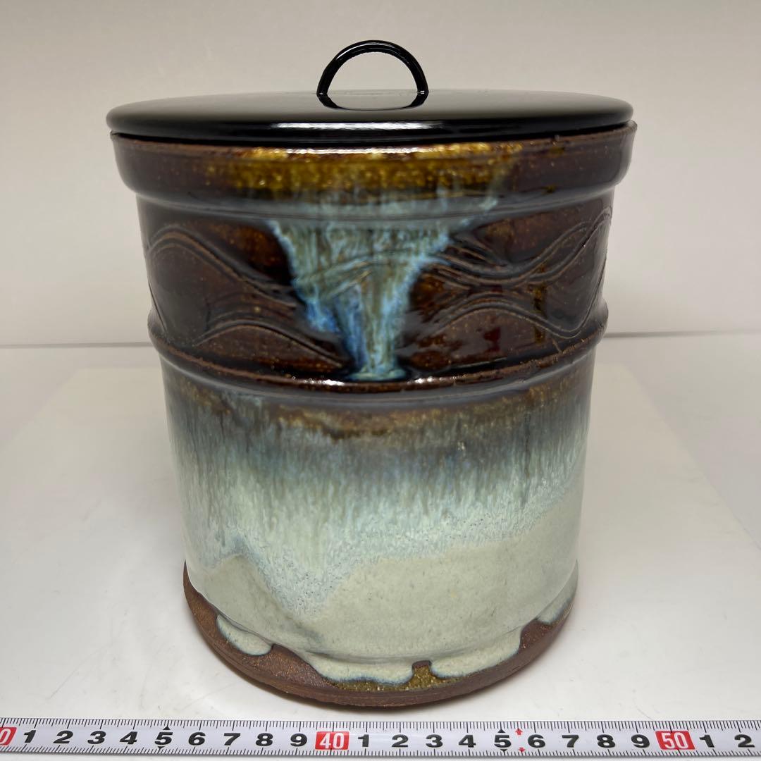 ☆茶3 加藤春永造　朝鮮唐津水指　共箱　東里7-1127②