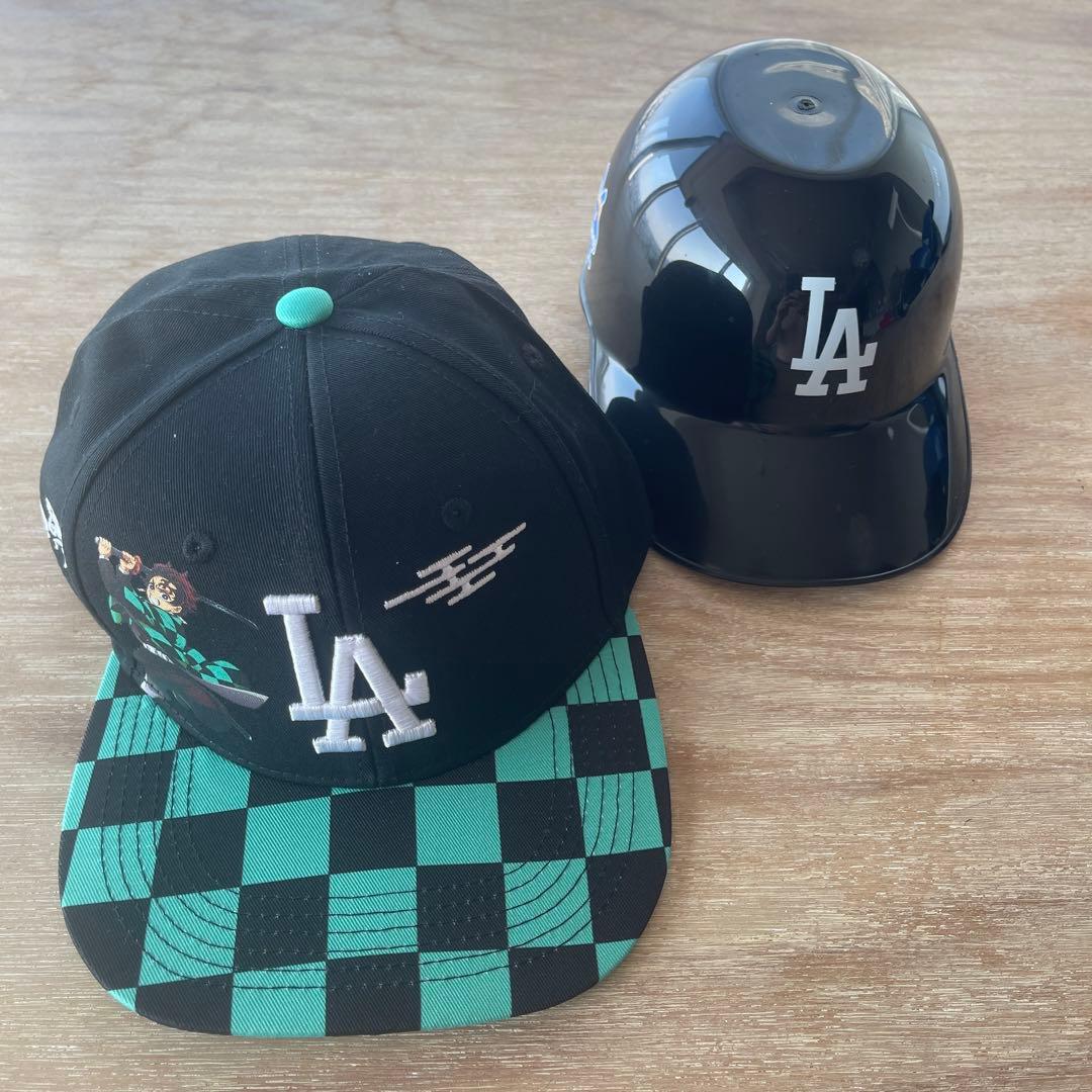 鬼滅の刃×LAドジャース 竈門炭治郎キャップ　ワールドチャンピオンカップ付