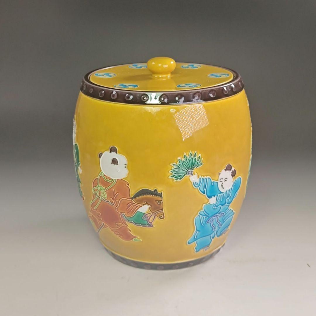 ウ272 水指『中村翠嵐』『古代黄交趾　太鼓　水指　共箱』茶道具