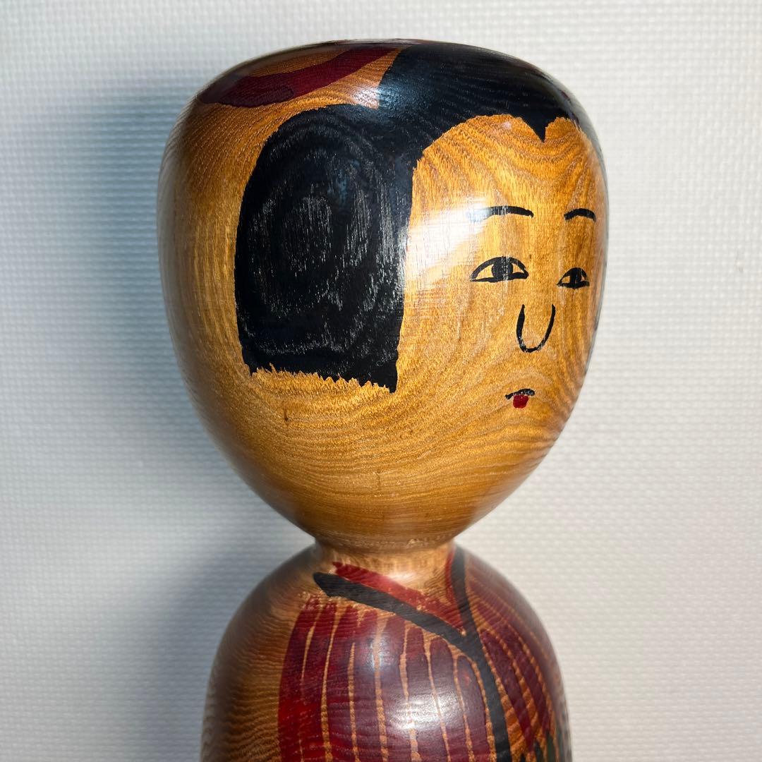 ⭕️現代名工　小椋久太郎　秋田　木地山こけし　槐材　1.4尺大型　伝統こけし