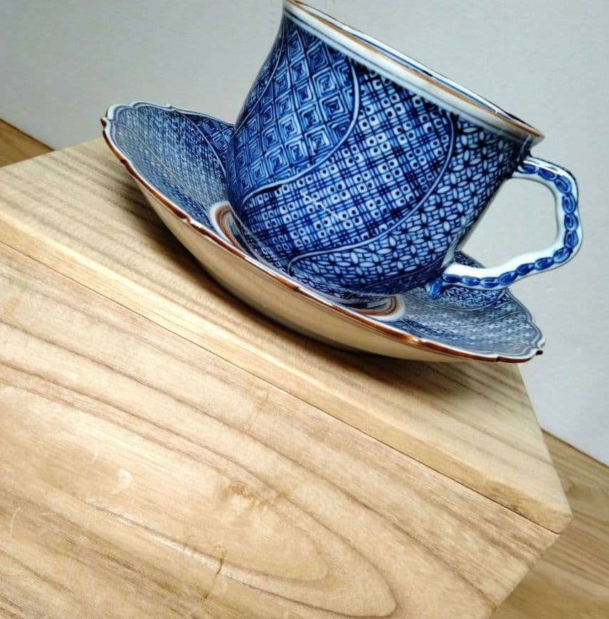 ☆ 平安春晃 清水焼 祥瑞コ―ヒ―碗皿