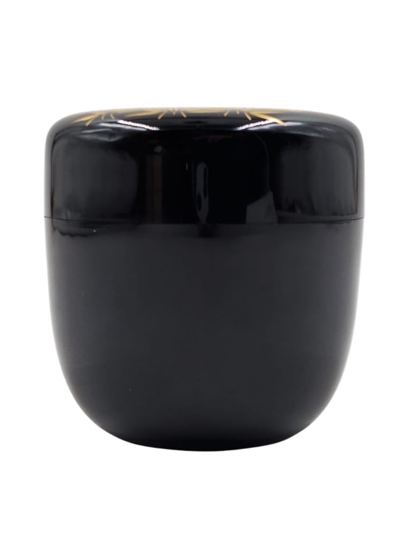 大徳寺 玉林院【森洞雲 書付】【紫野松華堂作】『竹蒔絵 中棗』在花押 共箱 外箱