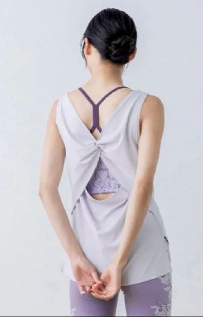 【SUKALA】ドローイングフラワーセパレートタンクトップ　LL