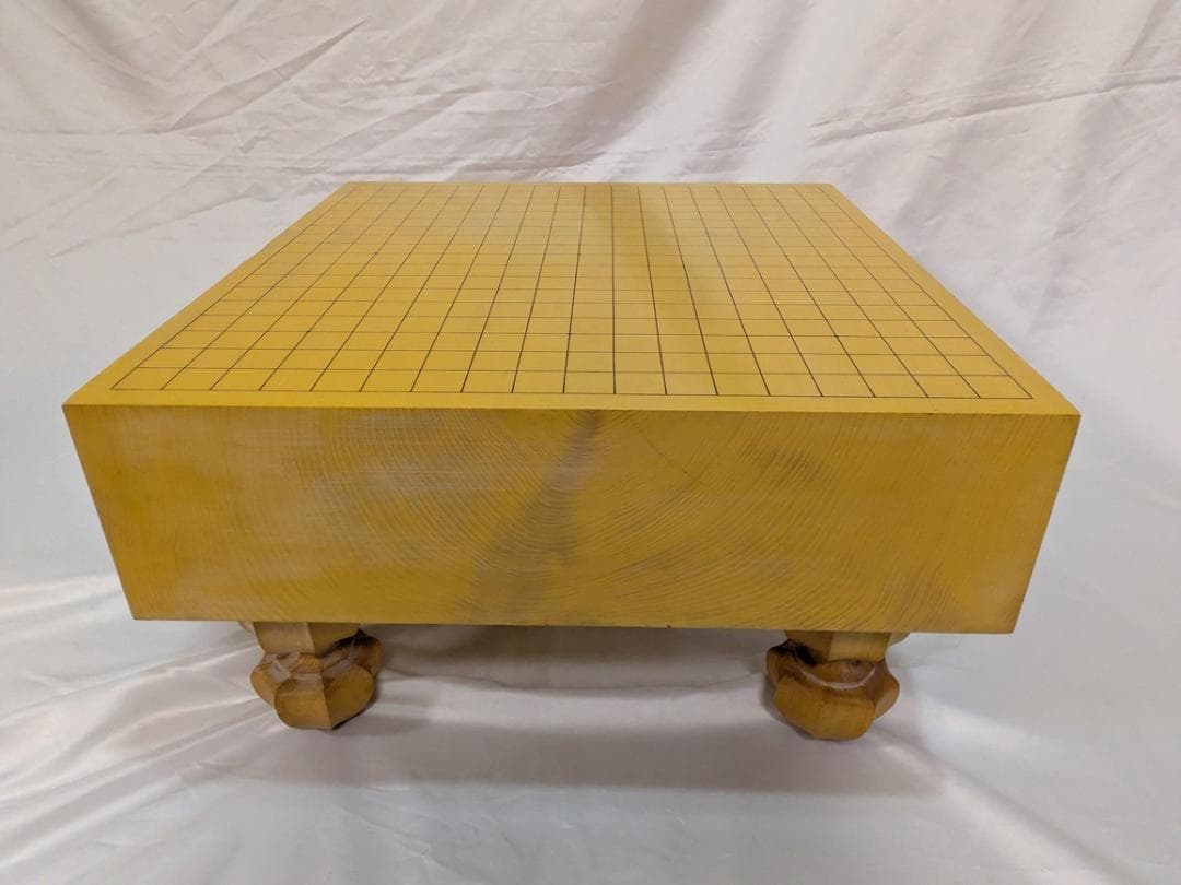 本榧（ほんかや）碁盤　3.8寸　布カバー／盤覆い付き