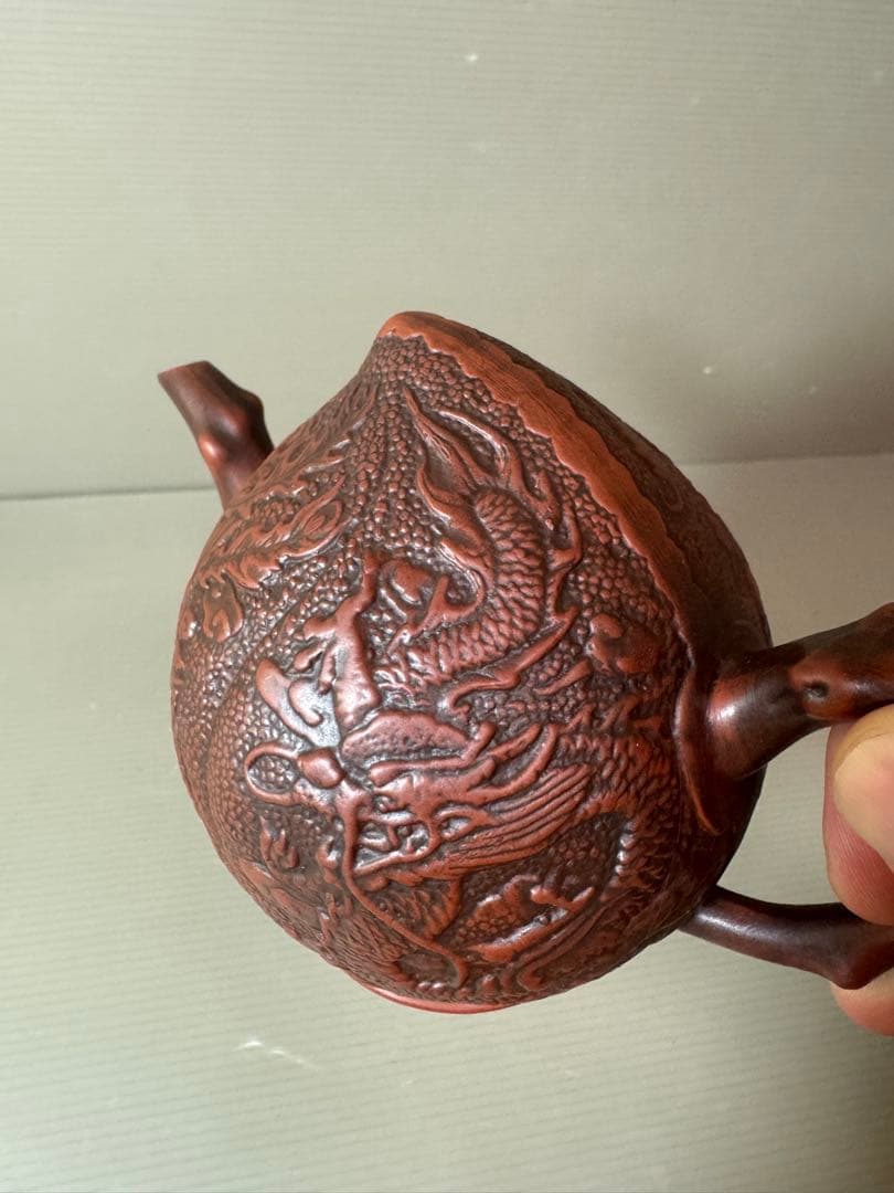 2866 中国茶器 桃型 水滴急須 急須