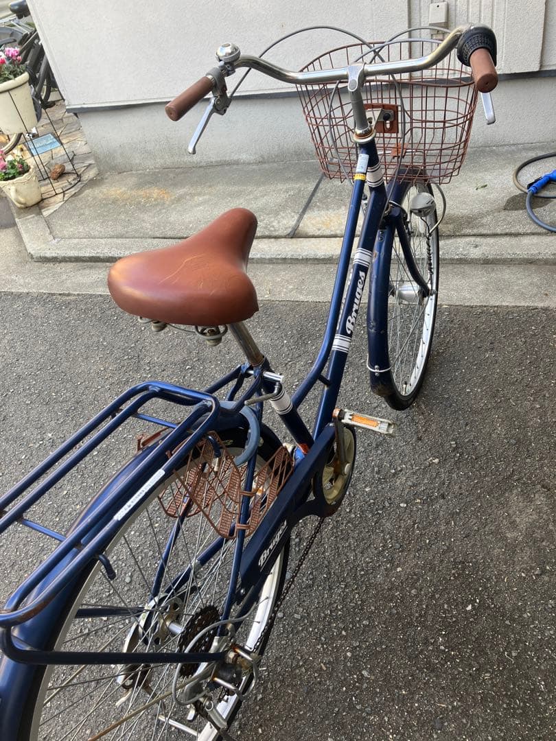 取りにこられる方限定❗️26インチネイビーシティサイクル 前面バスケット付き