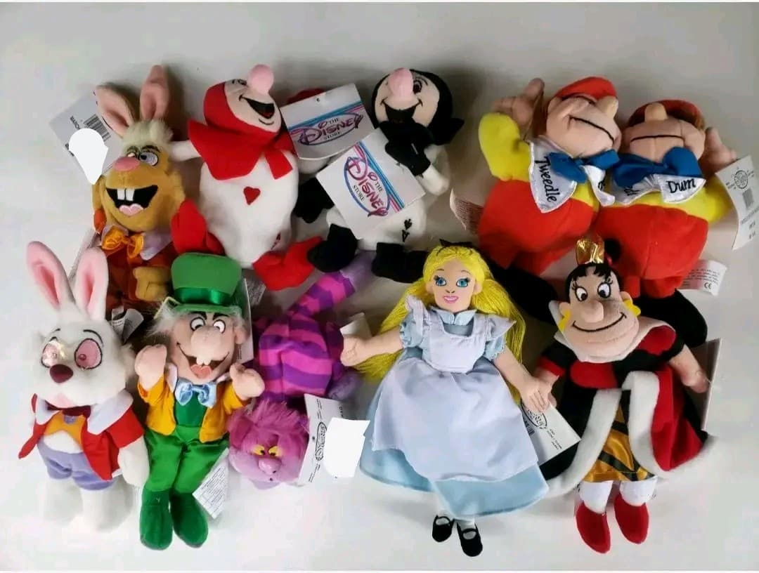 ディズニー【不思議の国のアリス】　ビーンバッグぬいぐるみ　12 体フルセット