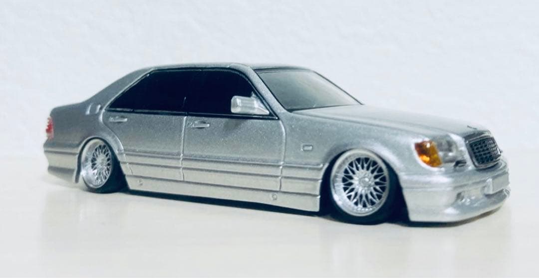 1/64 改　メルセデス・ベンツ S600 W140 ローダウン　ツライチ