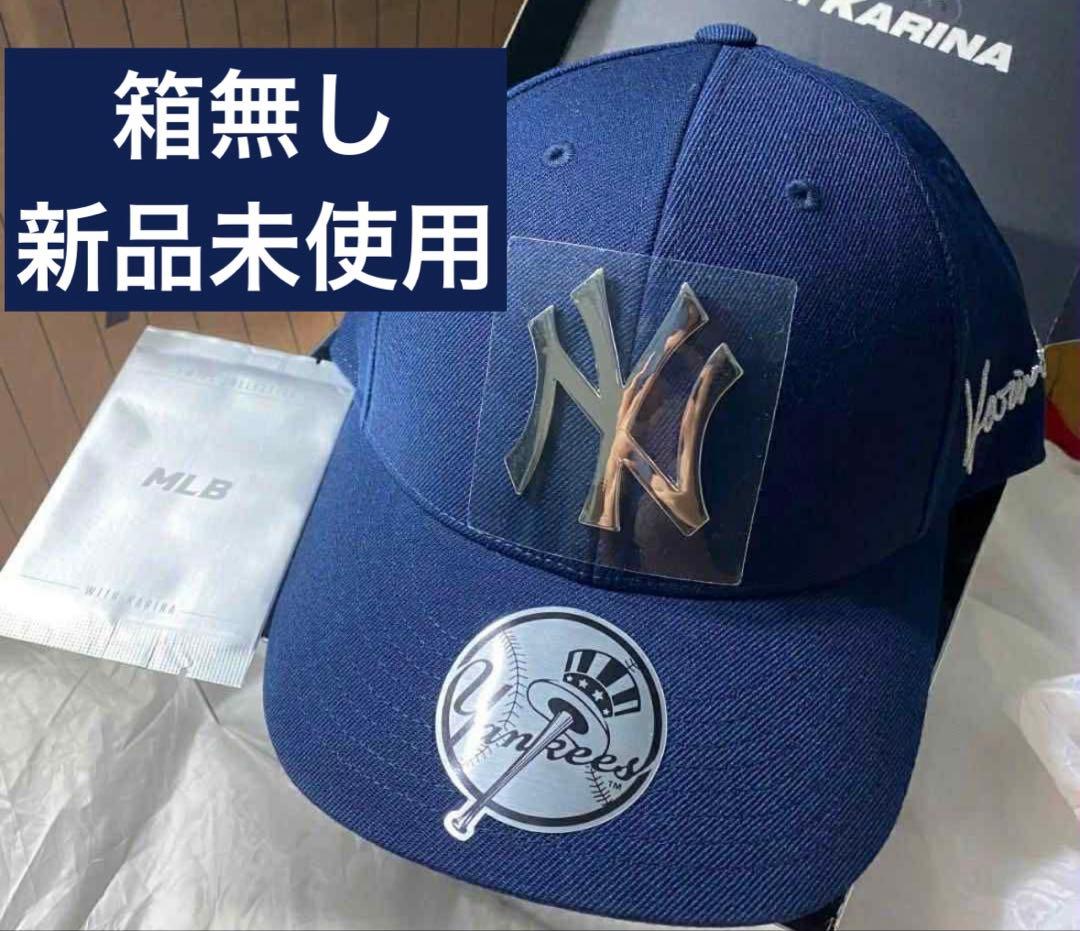 aespa カリナ MLB キャップ 帽子ネイビー KARINA トレカセット