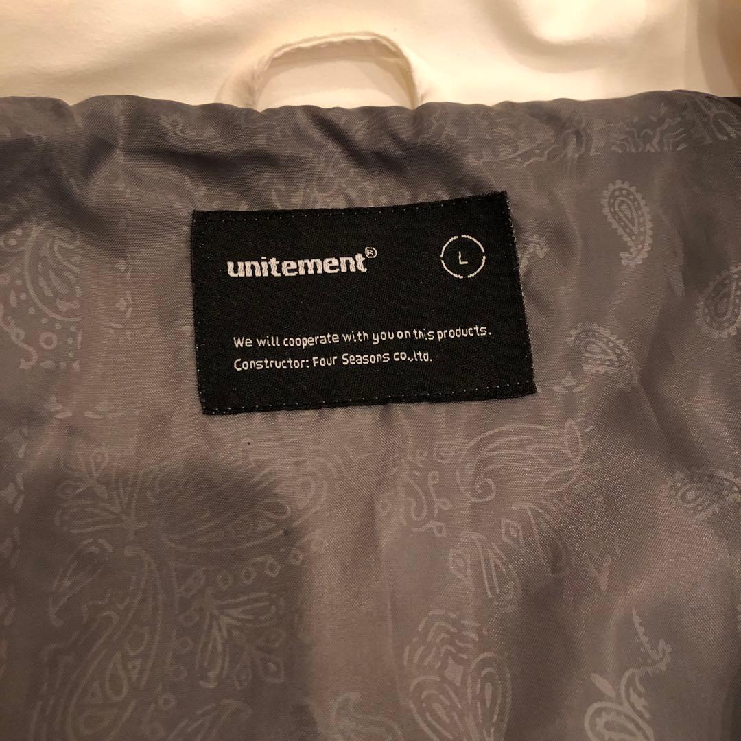 unitement Lサイズ ジャケット ホワイト/ブラック