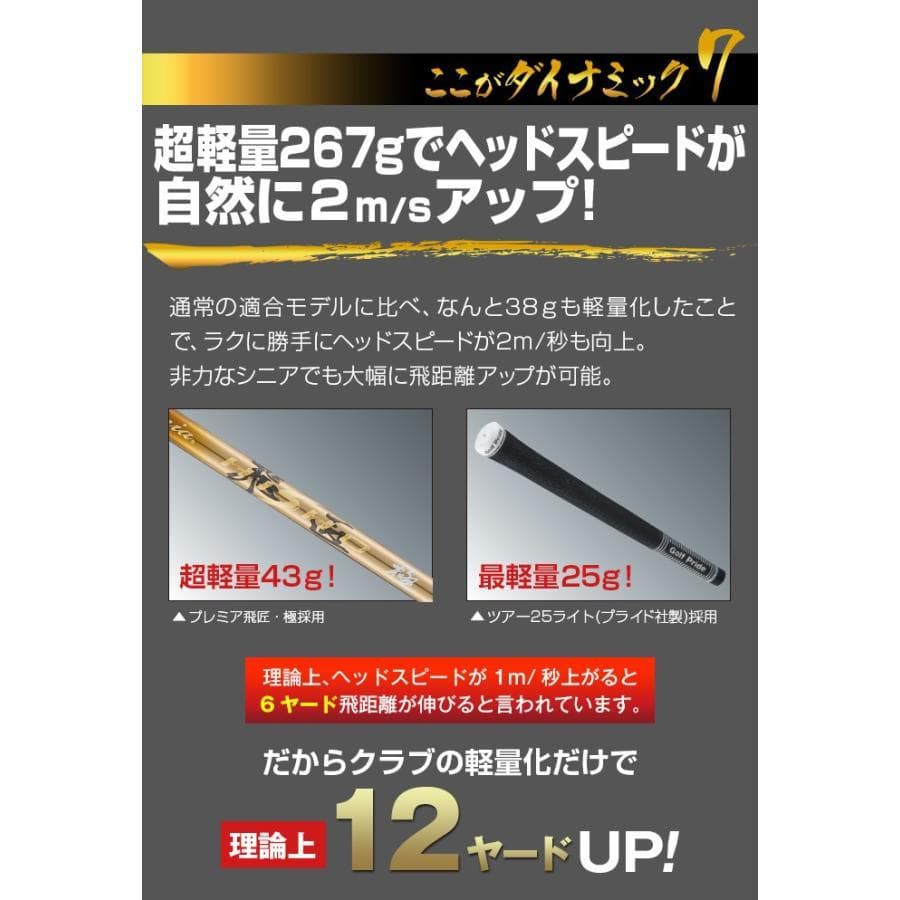 【新品】高反発ドライバー ダイナミクスプレステージ プレミア飛匠・極シャフト