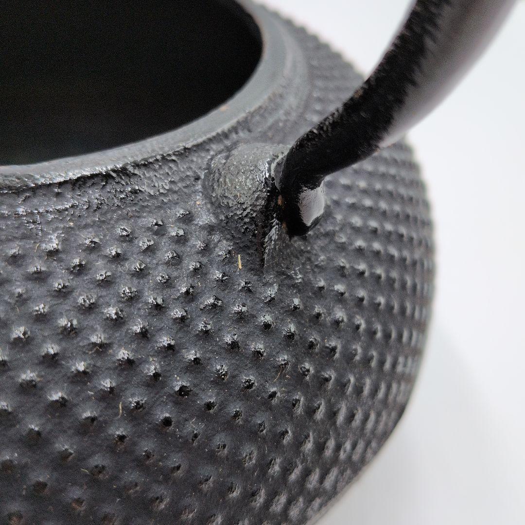 bM159T 南部鉄器 南部鉄瓶 鍋元 算玉アラレ 1.5L 鉄瓶