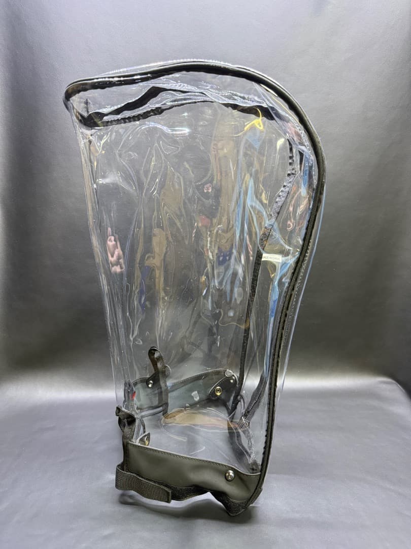 ◉Bc右1011 未使用保管品 ゴルフ キャディバッグ フード 透明 エナメル