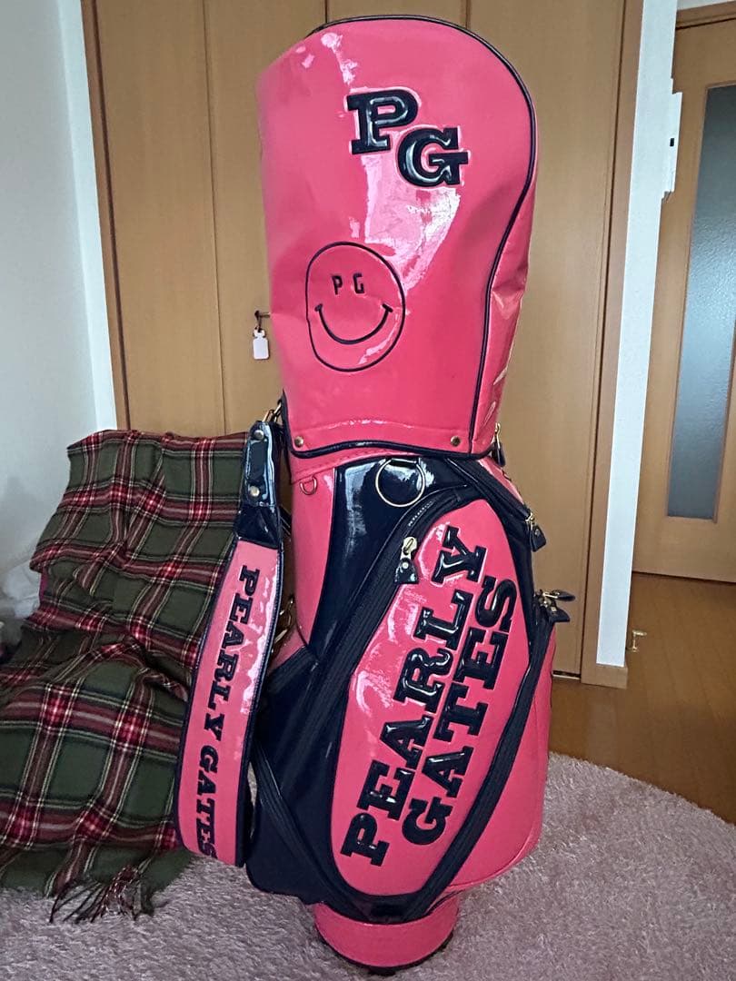 PEARLY GATES　パーリーゲイツ　キャディバッグ　ピンク＆ネイビー