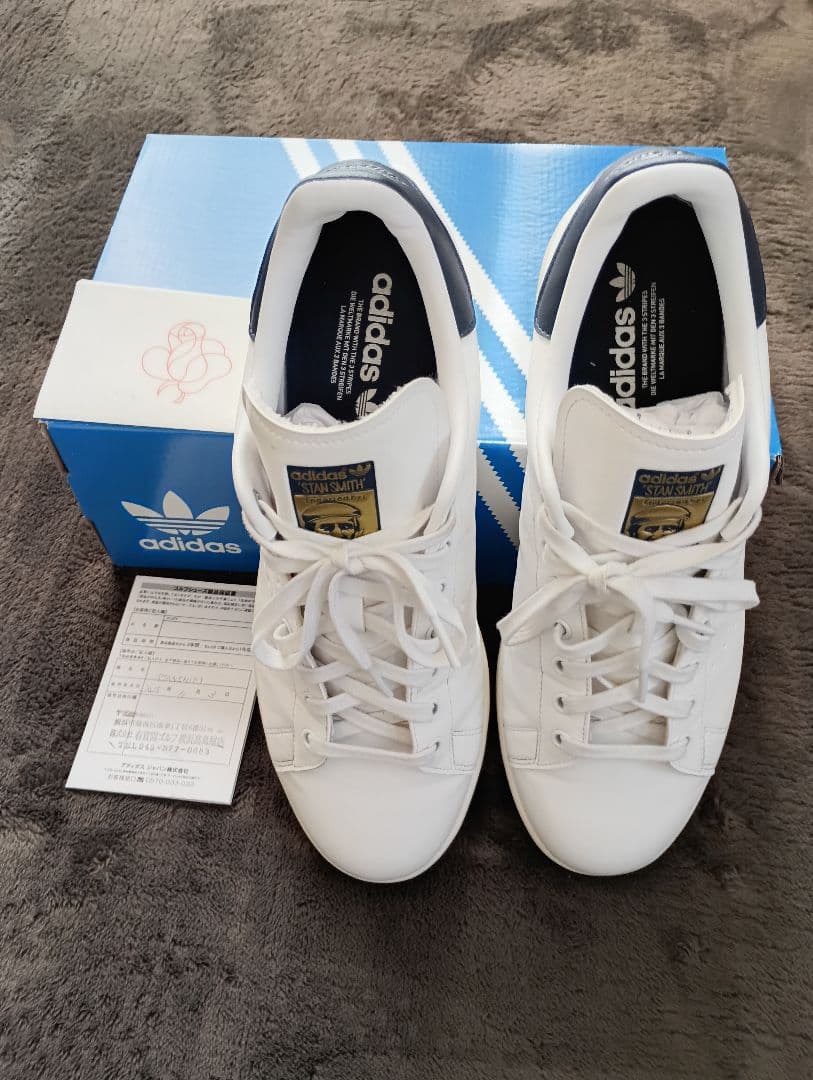 ☆極美品☆adidas Stan Smith ホワイト/ネイビー ゴルフシューズ