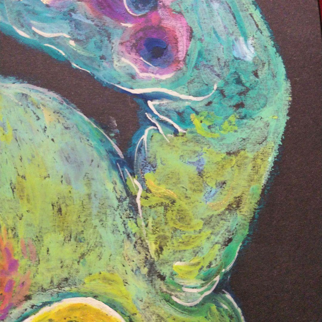 モウセンゴケ 原画 現代アート 絵画 画家 多肉植物 苔 キモカワ ポップ 創作