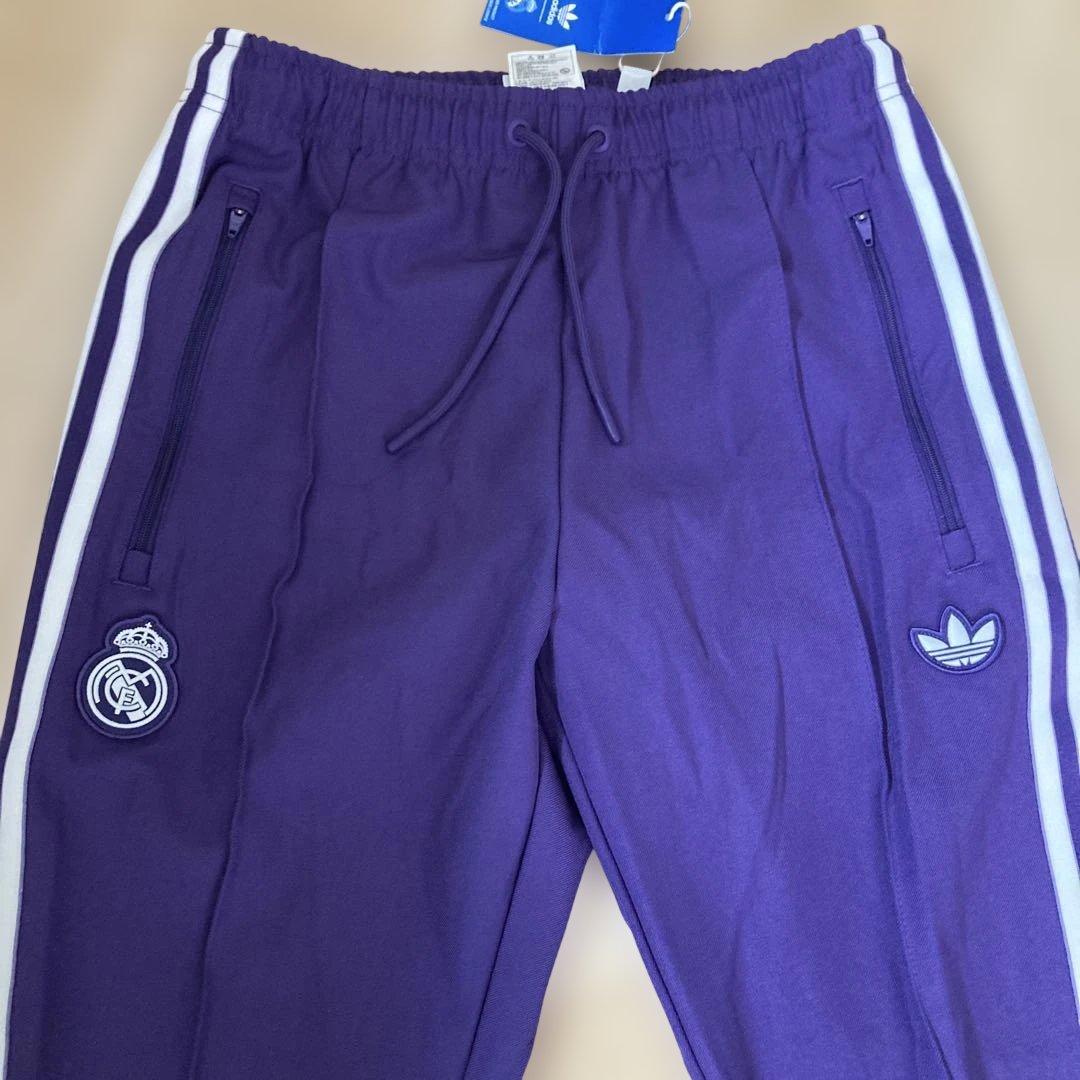 新品未使用タグ付き‼︎adidas×Realマドリード　トラックパンツ紫ジャージL