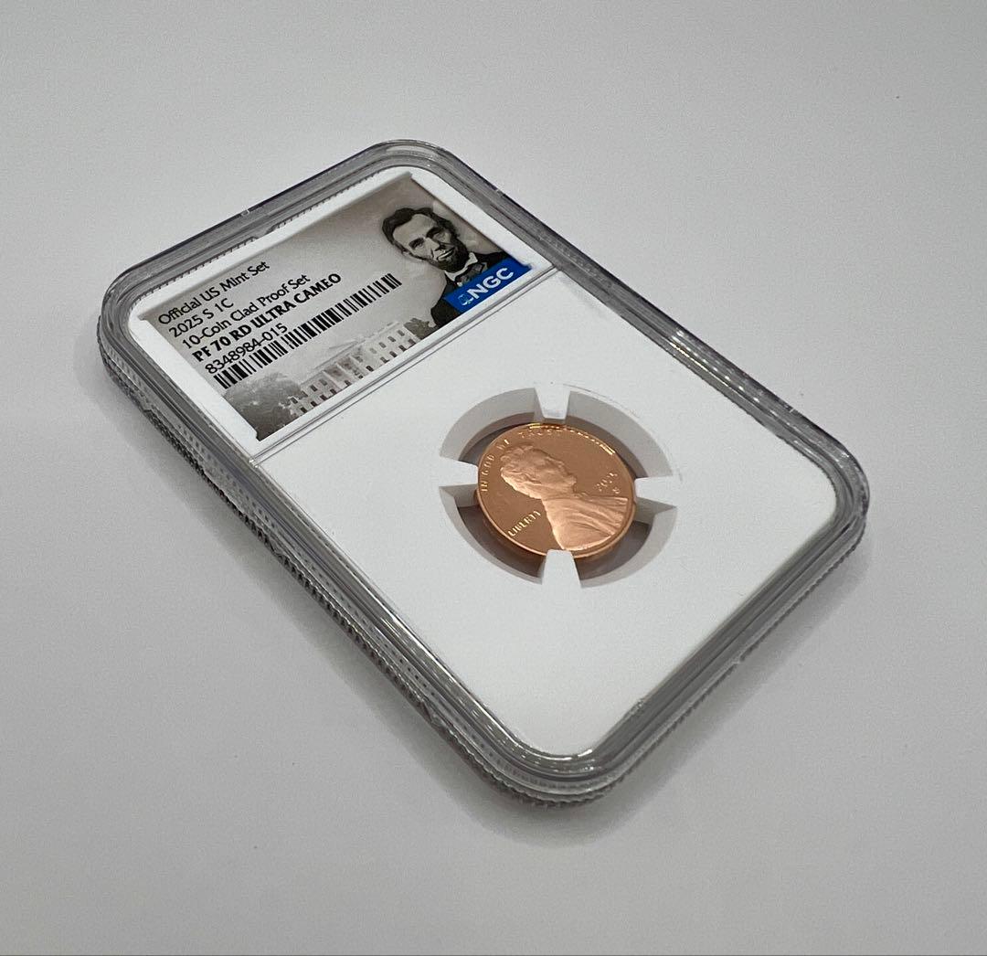 【希少・最高鑑定】2025年 1セント Sミント NGC鑑定 PF70