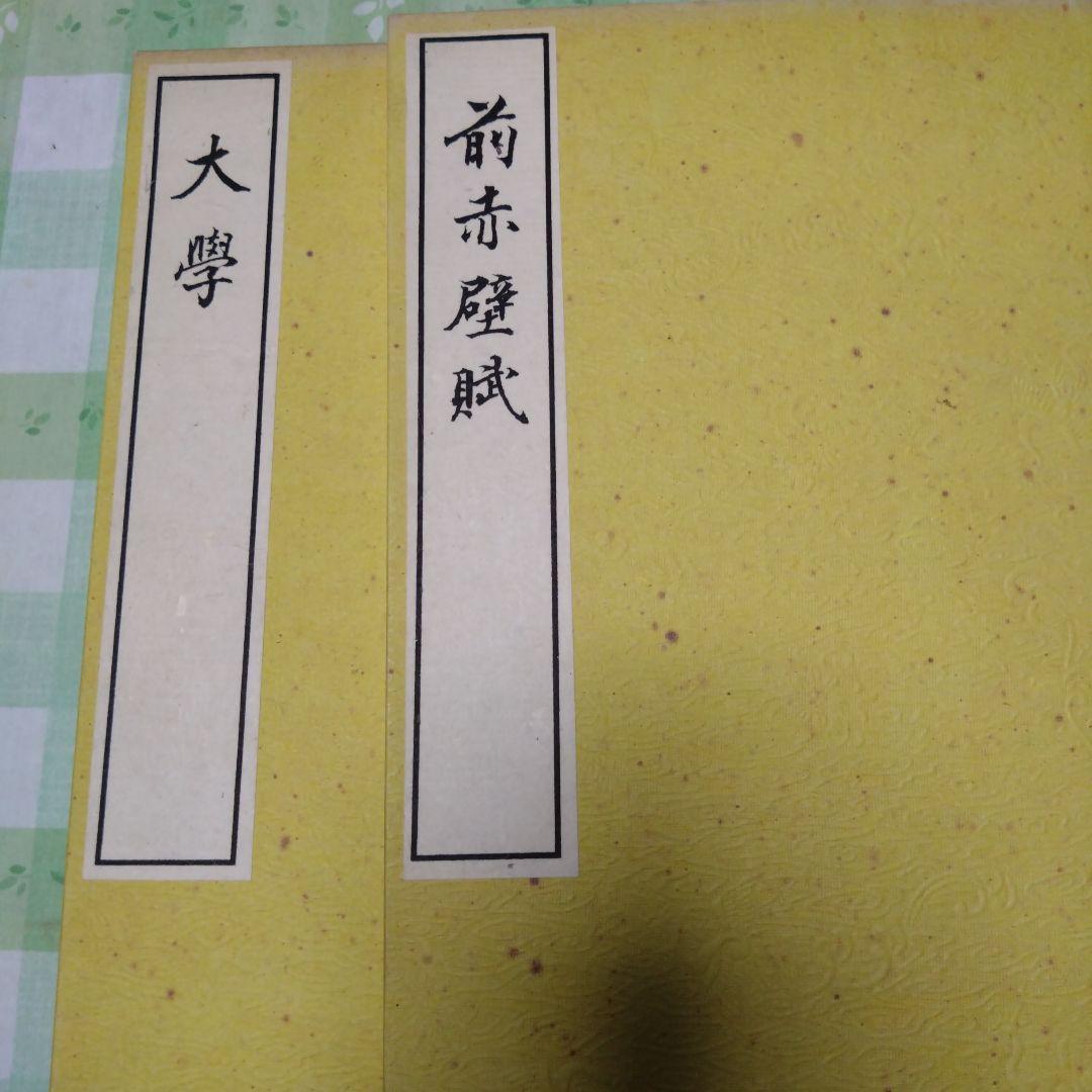 ♥14日終了♥10%OFF 古書　渋沢栄一　大学及前赤壁賦 2冊セット　ケース付