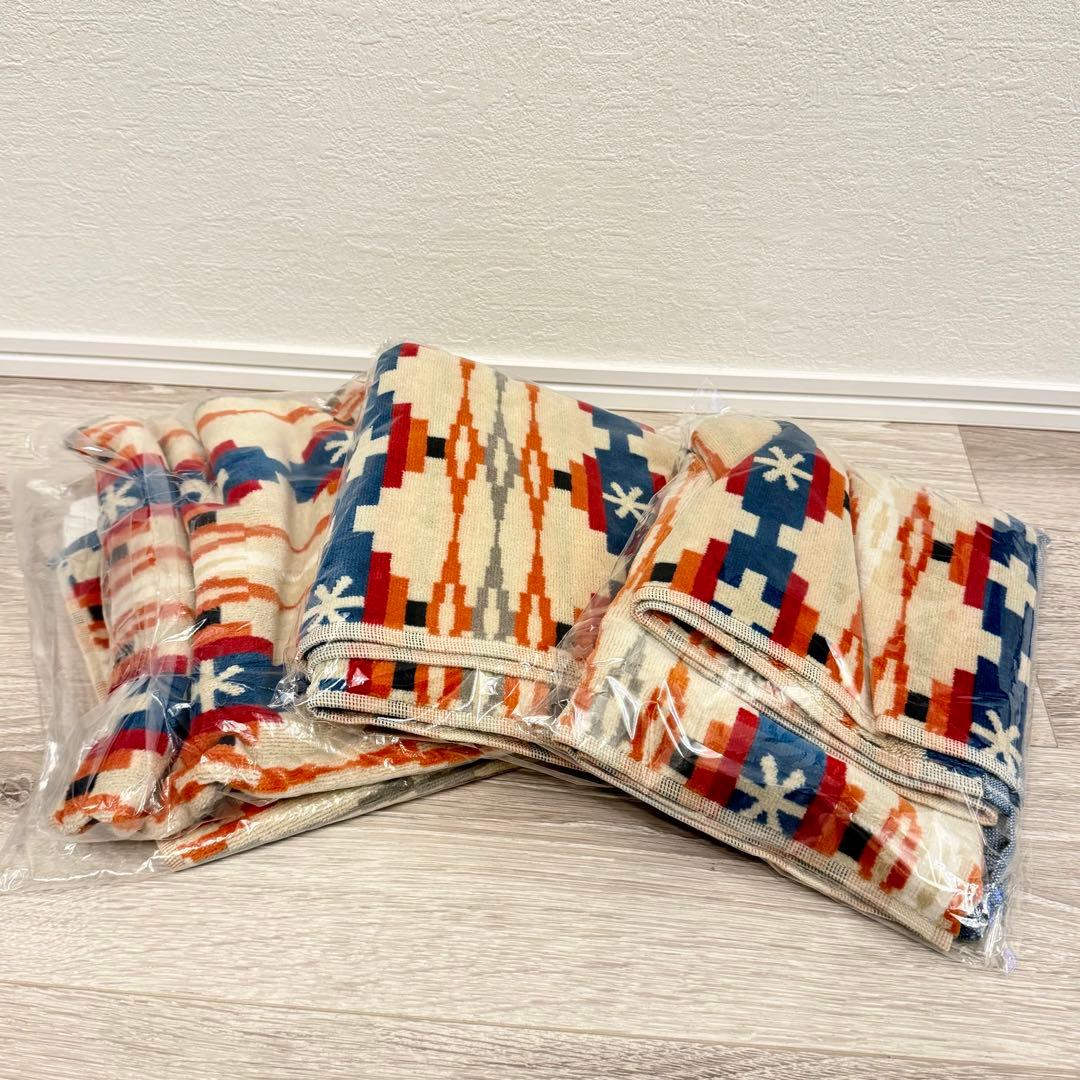 ☆3枚セット☆スノーピーク×ペンドルトン ネイティブ柄タオル/PEAK