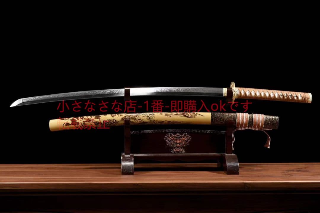 『仏魔』T10覆土焼刃風葉紋侍刀  古兵器 武具 刀装具 日本刀 模造刀 居合刀