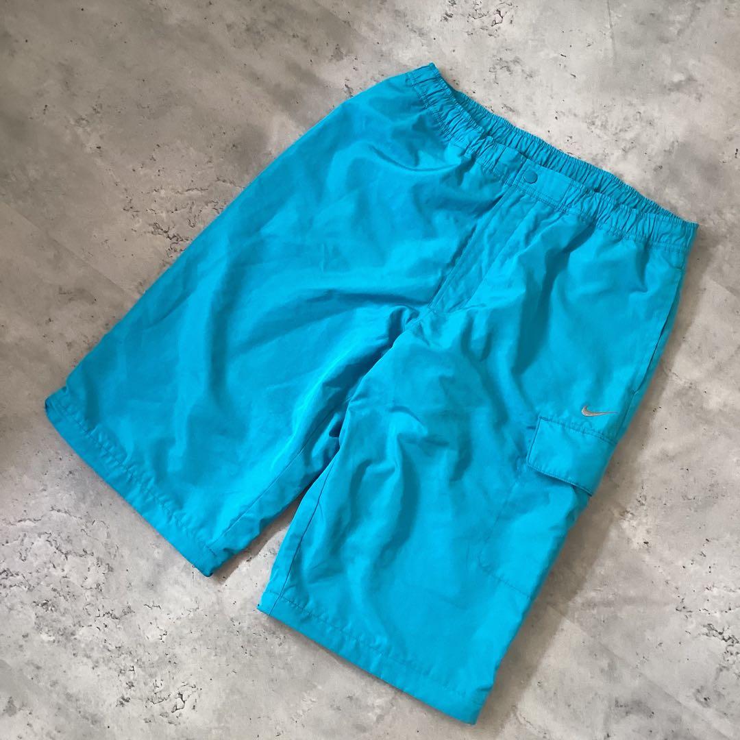 NIKE ナイキ　2way ジャージパンツ ハーフパンツ　ブルー　青