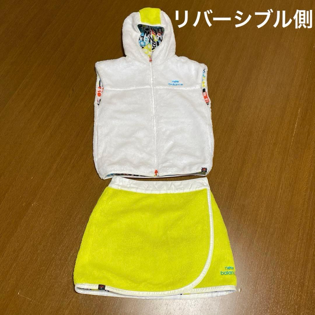 ニューバランス　ゴルフ　中綿　セットアップ　総柄　ボア　リバーシブル　Ｓ　極美品