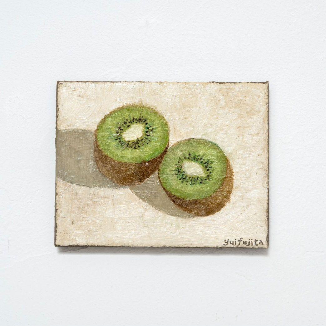 油彩画　キウイの静物