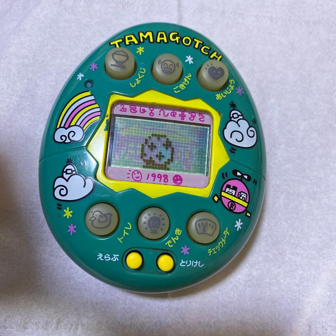 【ジャンク品】やさしいたまごっち　緑　グリーン　たまごっち　平成レトロ