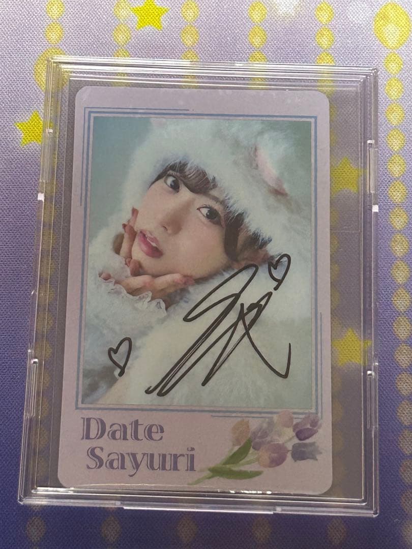 伊達さゆり チェキ風カード 直筆サイン入り