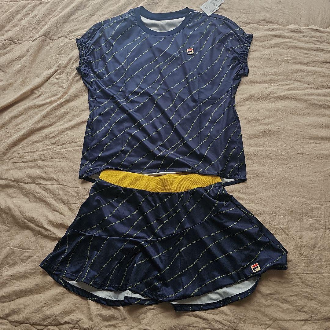 フィラ FILA テニスウェア セットアップ Lサイズ ネイビー