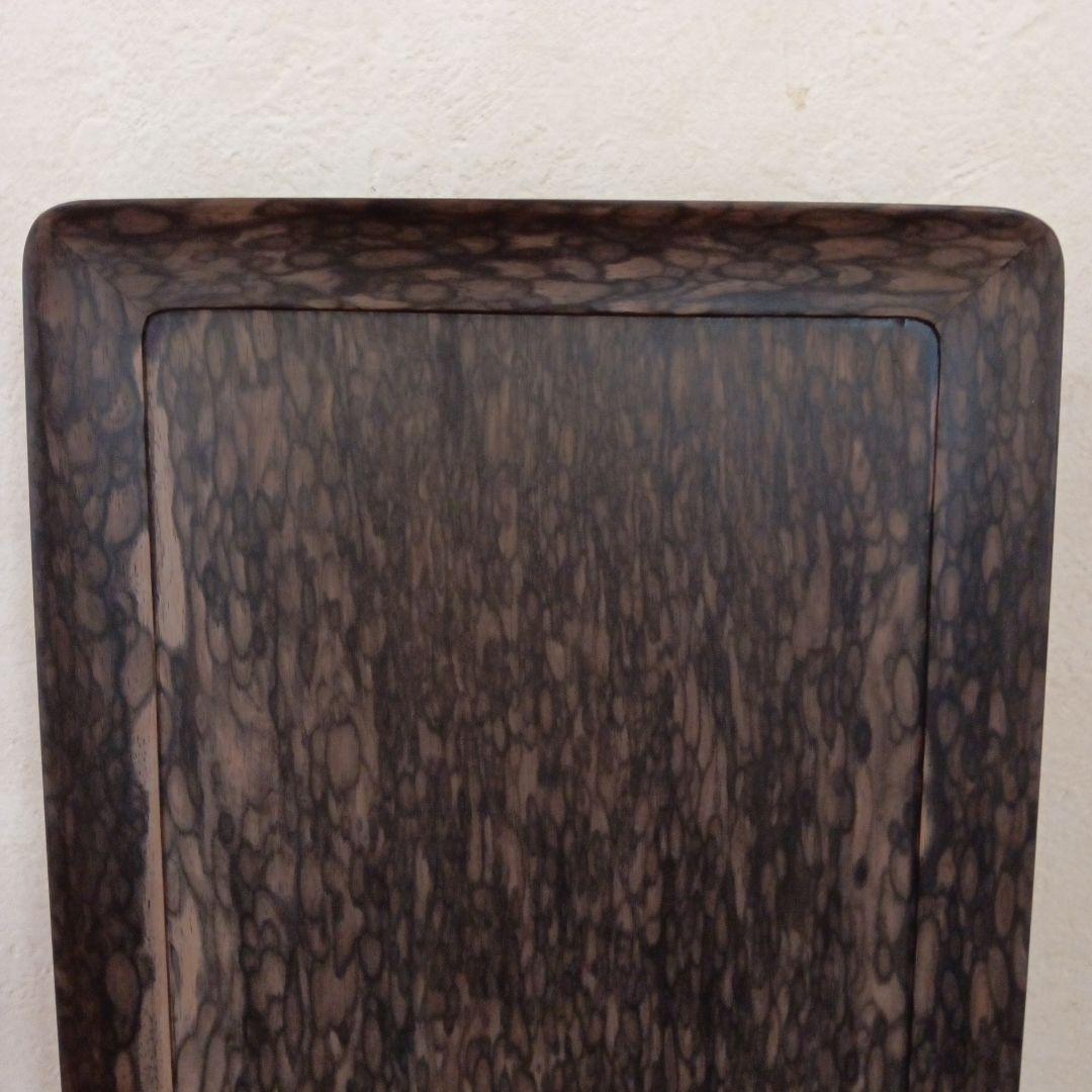 銘木黒柿　極上孔雀杢　香盆