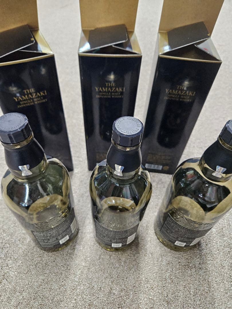山崎18年 空瓶3本 箱3枚セット