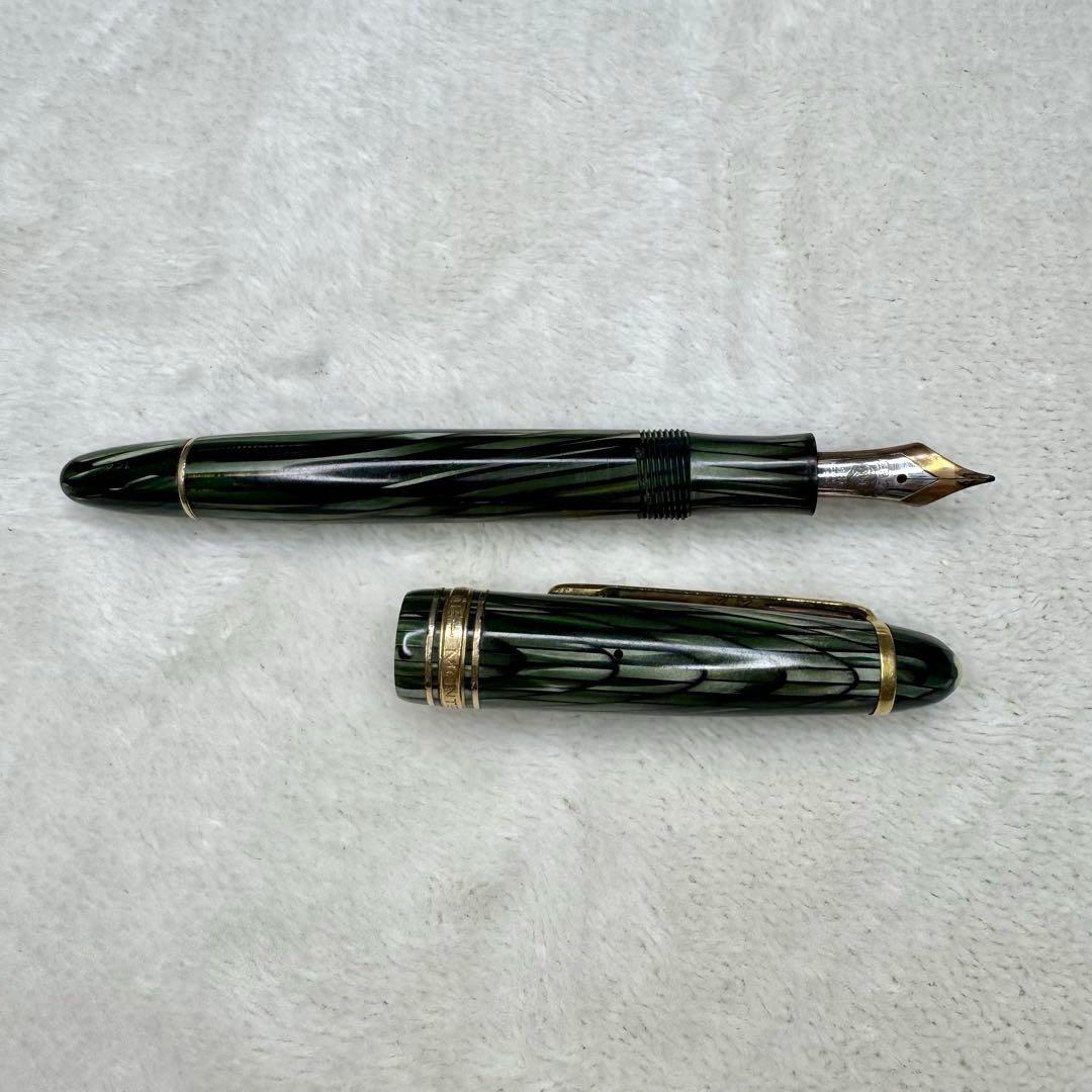 希少☆ モンブラン　マスターピース　万年筆　セルロイド　グリーン　144