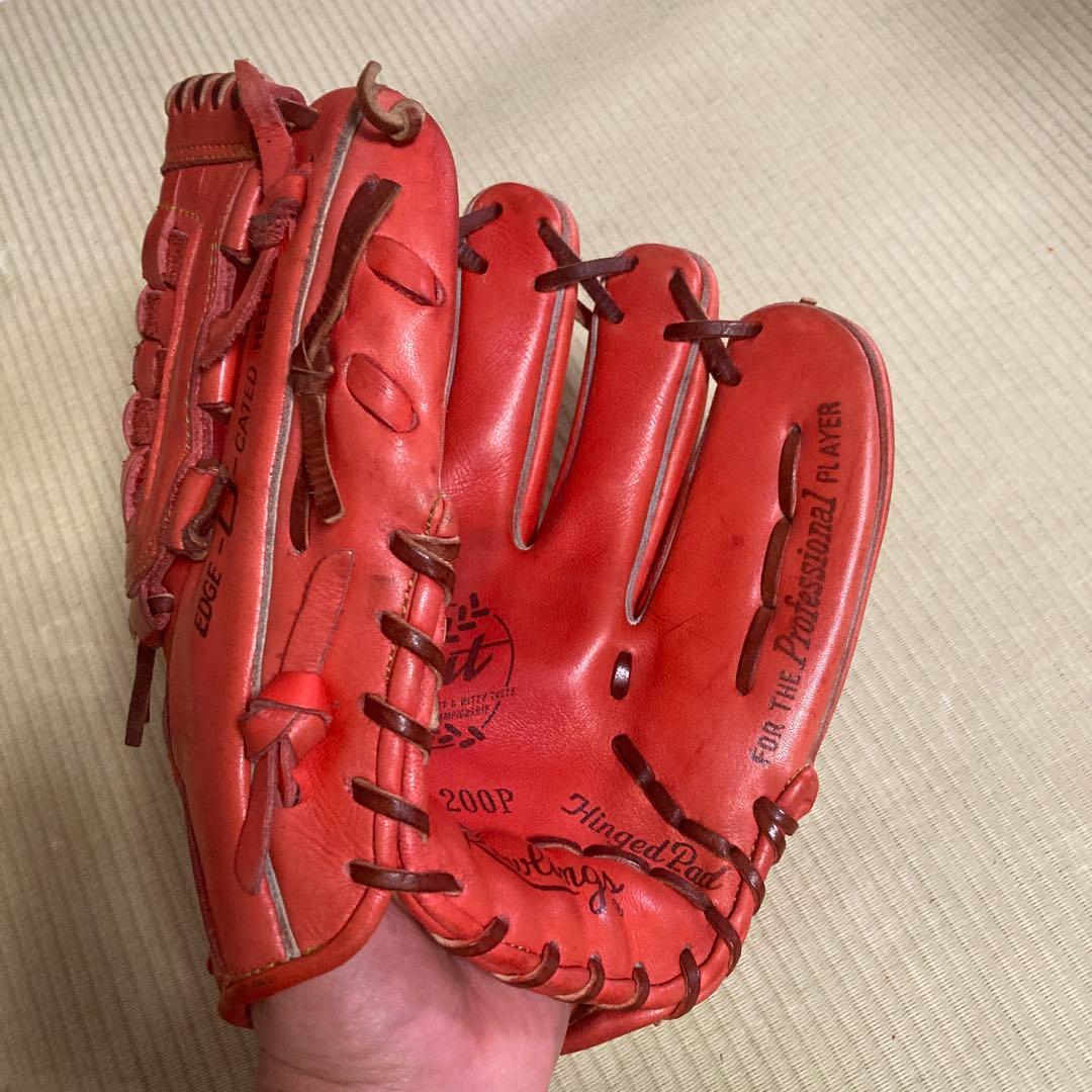 ホ*布様 Rawlings Ｒ200P オレンジ 硬式グローブ