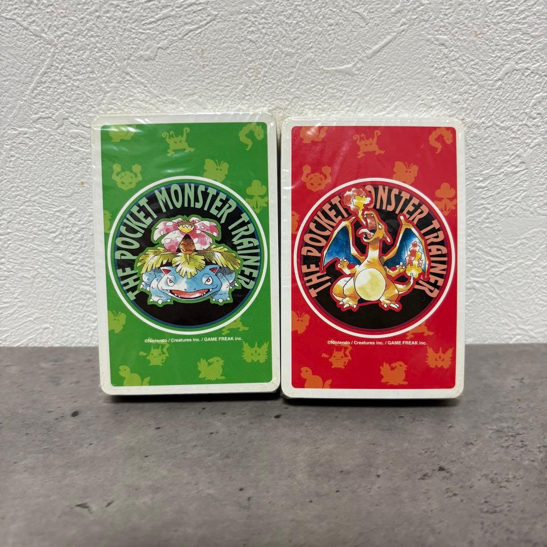 【初代】未開封品　ポケットモンスター トランプ　赤・緑　レア
