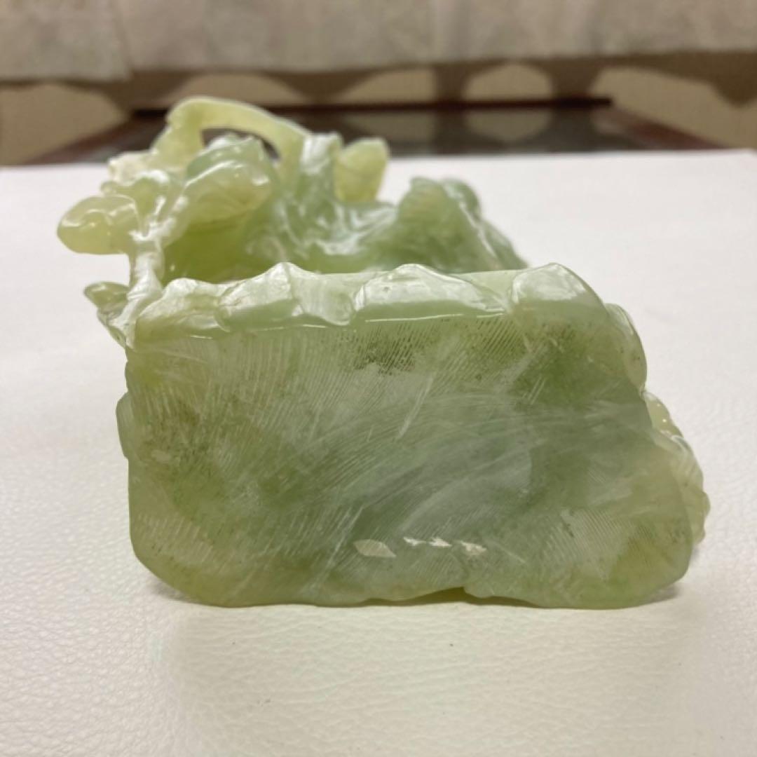 翡翠 観音菩薩 仏像 置物 彫刻 工芸品 美術品 骨董 レトロ