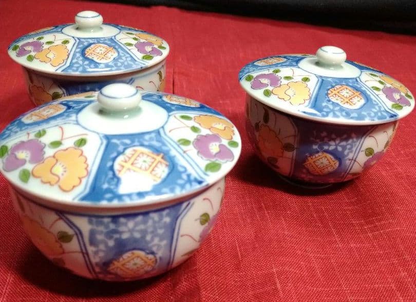 ♣ヴィンテージ品♥【名釜・有田焼・西峰作】♥【高級】金彩・急須蓋付煎茶器 ５客