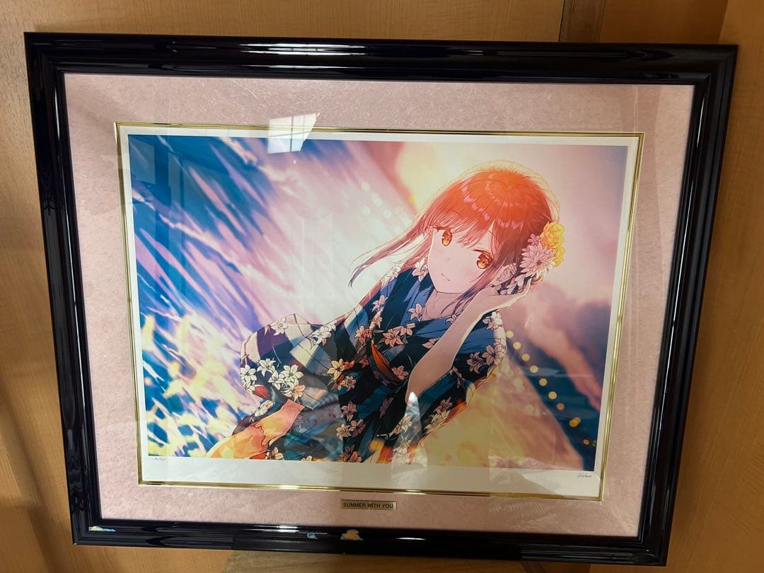 ミクスドメディア　hiten 版画SUMMER WITH YOUアールビバン