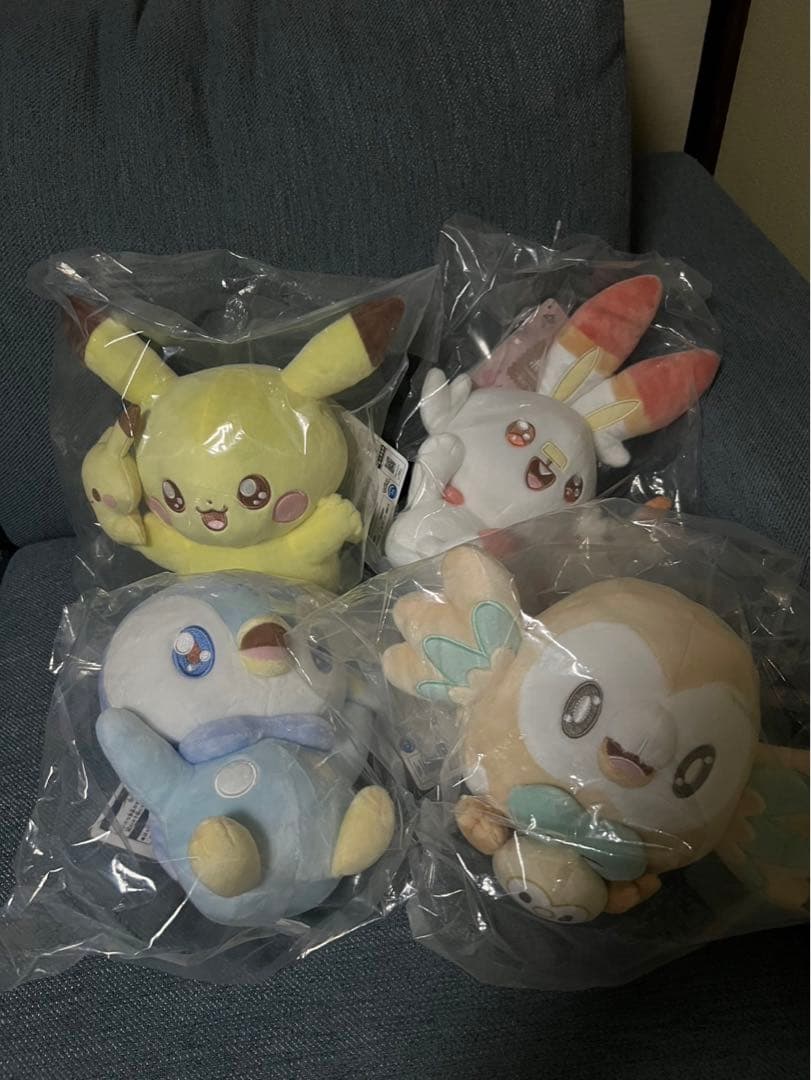 ポケモン ぬいぐるみ 4体セット+下位賞5点