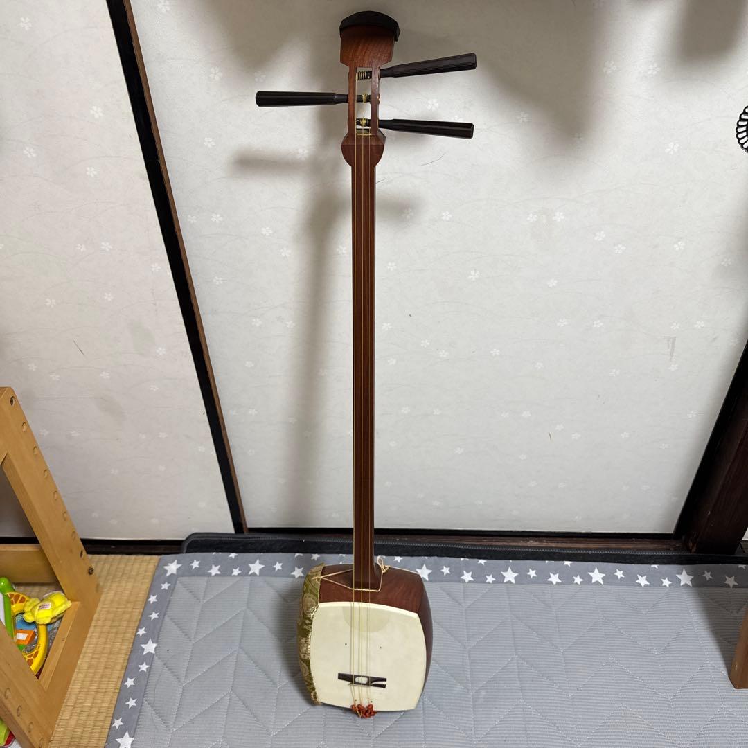 三味線　飾り棚　収納ケース　細棹