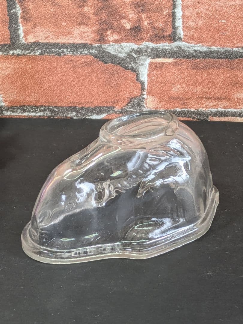 イギリス アンティーク ガラス製 ウサギゼリーモールド ３点セット