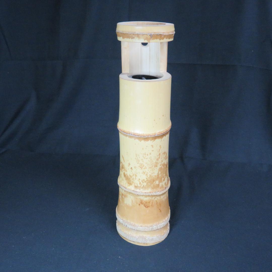 竹花入 茶道具 掛花 置物 兼用 花瓶 一輪挿し フラワーベース 茶器