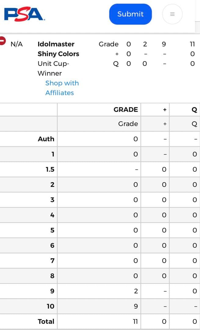 PSA10ヴァイスシュヴァルツ非売品アイドルマスター世界限定9枚シャニマストレカ